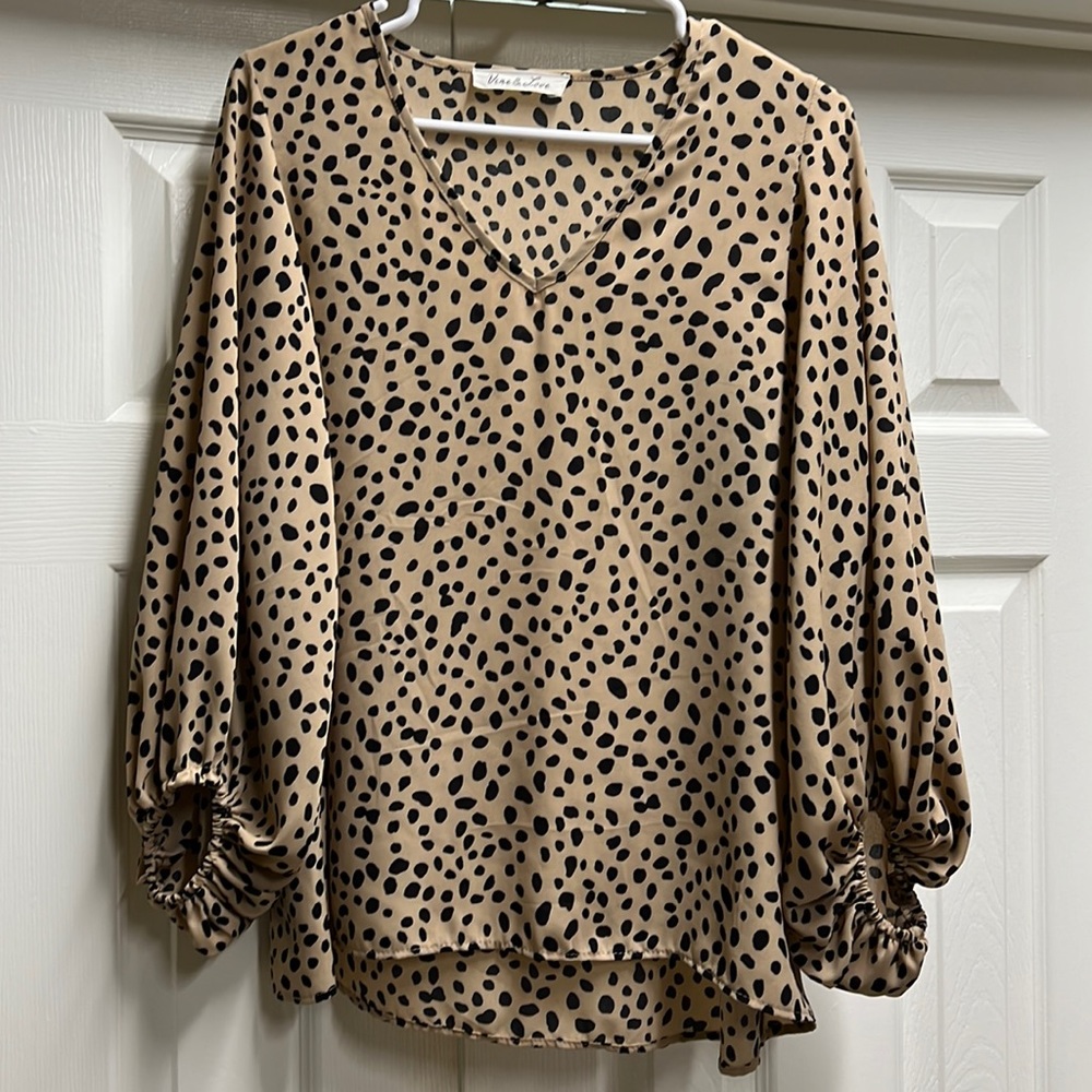 Animal Print Blouse - size M